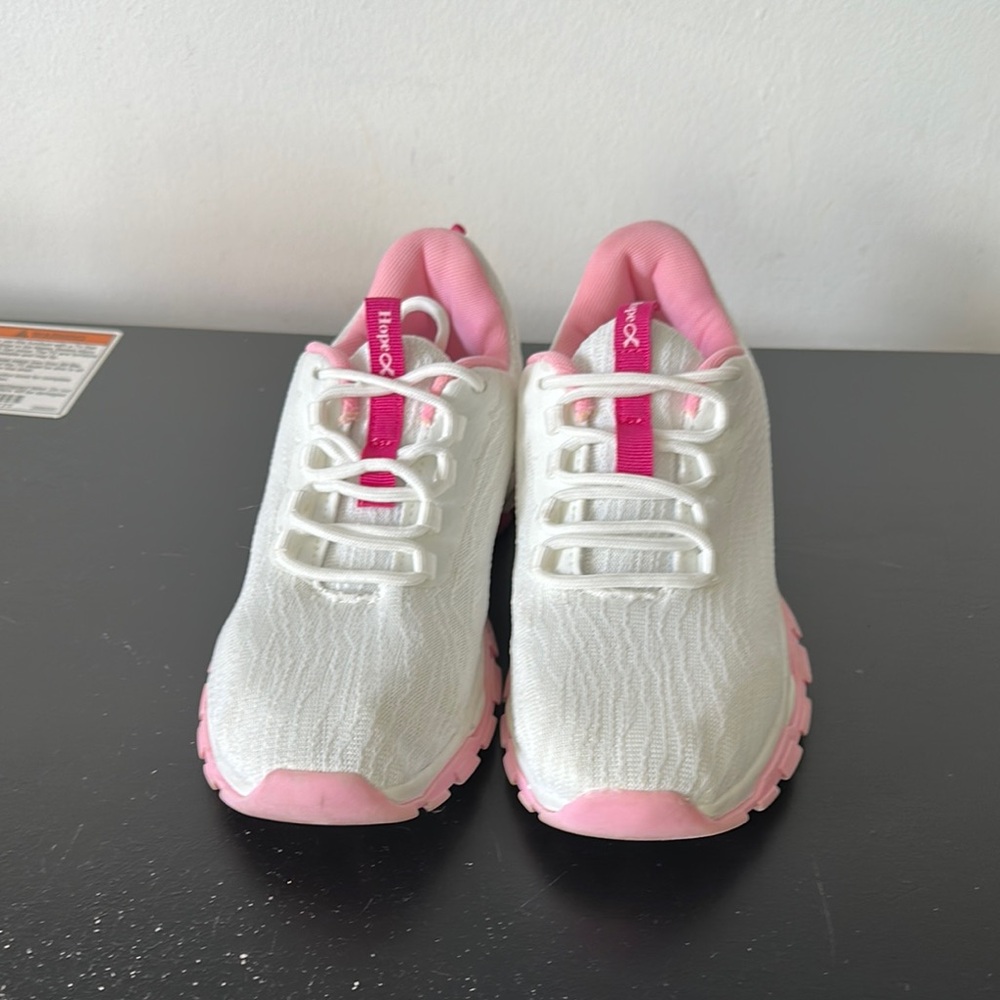 Hope's White and Pink Athletic Shoes